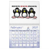 Lustiger Pinguin-Kalender Kalender (Feb 2027)