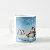 Lustiger Pinguin-Moment Kaffeetasse (Vorderseite Links)