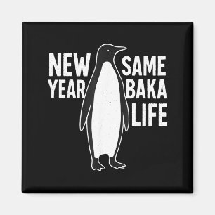 Lustiger Pinguin Neujahr Baka Leben Anime-Stil Hum Magnet