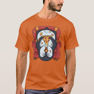 Lustiger Pinguin-Pizza-Cartoon-Fast-Food-Italienis T-Shirt