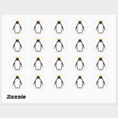 Lustiger Pinguin Rockhopper oder Macaroni Team Runder Aufkleber (Blatt)
