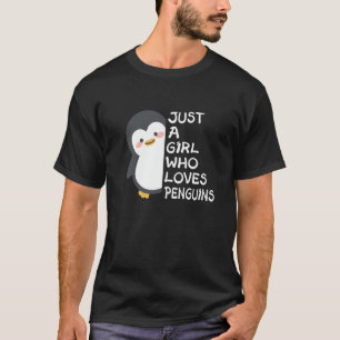 Lustiger Pinguin Tier Nur Ein Mädchen Das Pinguin T-Shirt