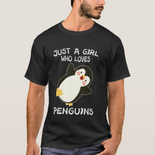 Lustiger Pinguin Tier Nur Ein Mädchen Das Pinguine T-Shirt