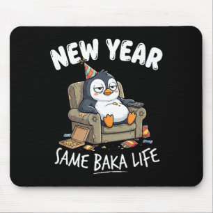 Lustiger Pinguin-Witz Humor Zitat Neujahr Gleicher Mousepad