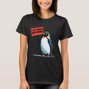Lustiger Pinguin-Zollwortspiel Ich esse Zölle und  T-Shirt