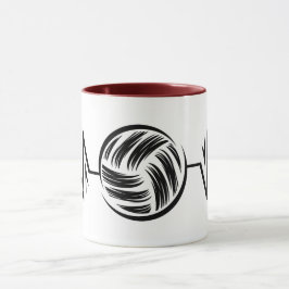 Lustiger Pinsel-Volleyball - schwarzer Rhythmus Tasse