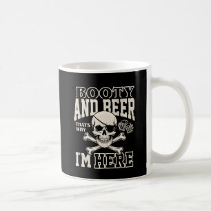Lustiger Piratenschatz & Bier-Totenkopf-Kreuzknoch Kaffeetasse