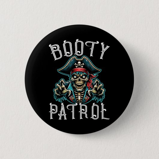 Lustiger Piratenwitz - Beute-Patrouille Button (Vorderseite)