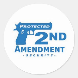 Lustiger Pistolenaufkleber, Runder Aufkleber