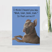 Lustiger Pit Bull Gruß Karte (Vorderseite)