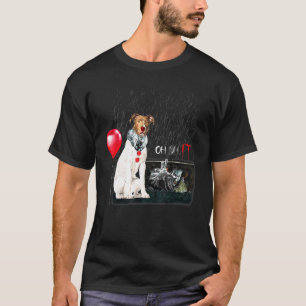 Lustiger Pit Bull Hund Clown Oh Es Regnet Ballon H T-Shirt