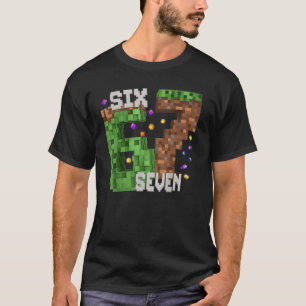 Lustiger Pixel Sechs Sieben 67 Gamer Geburtstag fü T-Shirt