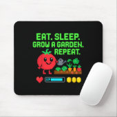 Lustiger Pixel-Spieler Essen Schlafen Wachsen Gart Mousepad (Mit Mouse)
