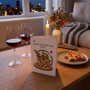 Lustiger Pizza-Liebe Valentinstag Karte