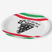 Lustiger Pizza-Pappteller Pappteller (Schrägansicht)