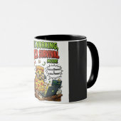 Lustiger Pizza-Überlebensmodus-Kaffeebecher | Pizz Tasse (VorderseiteRechts)