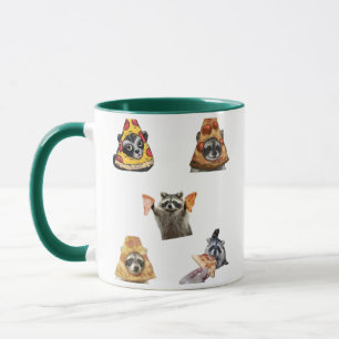 Lustiger Pizza-Waschbär-Satz für Meme-Liebhaber Ta Tasse