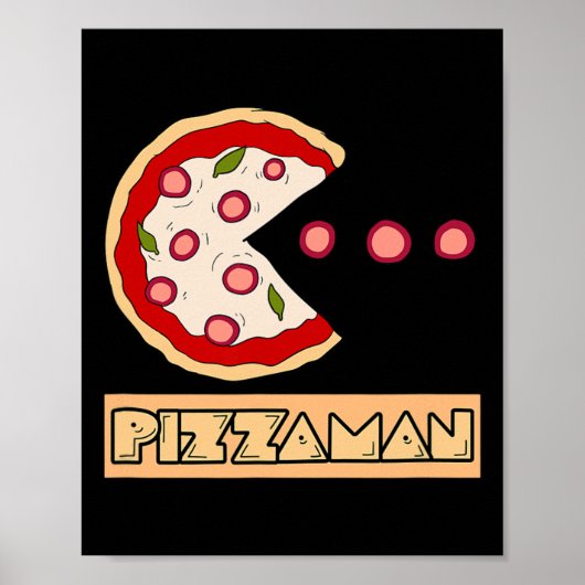Lustiger Pizza-Wortwitz  Poster (Vorne)