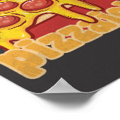 lustiger Pizzabäcker-Geschenk-Pie-Illustration für Poster (Ecke)