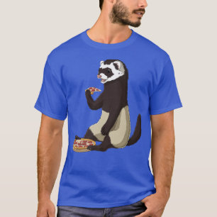 Lustiger Pizzaliebhaber-Frettchen  T-Shirt