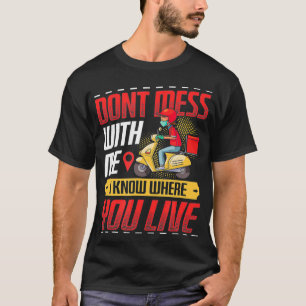 Lustiger Pizzalieferjunge Essenlieferdienst T-Shirt