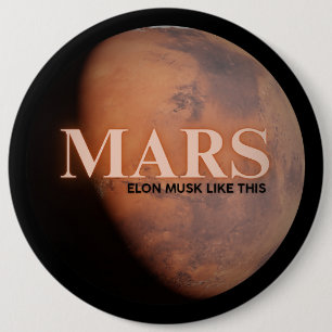 Lustiger Planet Mars  Button