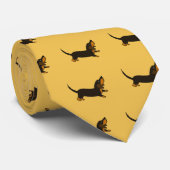Lustiger Playful Dackel-Hund Krawatte (Gerollt)