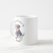 Lustiger Pointer-Hund-Geschäftsanzug-Kaffee  Kaffeetasse (Vorderseite Links)