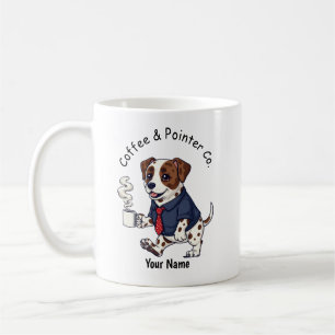 Lustiger Pointer-Hund-Geschäftsanzug-Kaffee  Kaffeetasse