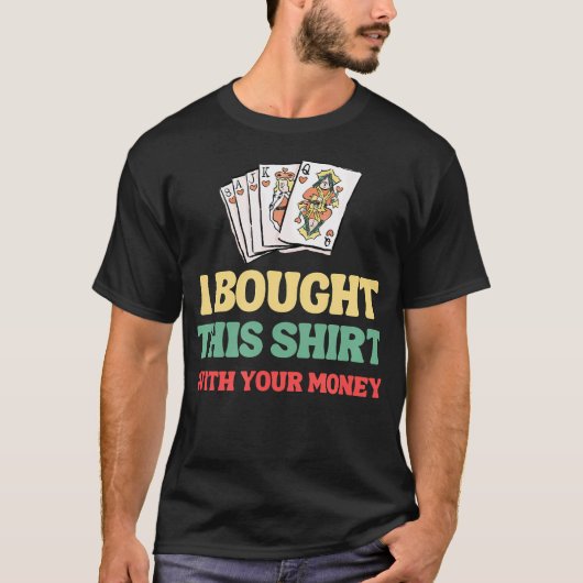 Lustiger Poker T-Shirt (Vorderseite)