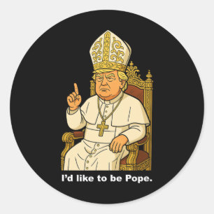 Lustiger Politischer Ich Würde Gerne Papst Trump 2 Runder Aufkleber