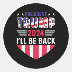 Lustiger Politischer Wahlkampf Trump T-Shirt Ich W Runder Aufkleber