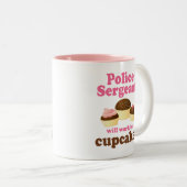 Lustiger Polizei-Sergeant Zweifarbige Tasse (VorderseiteRechts)