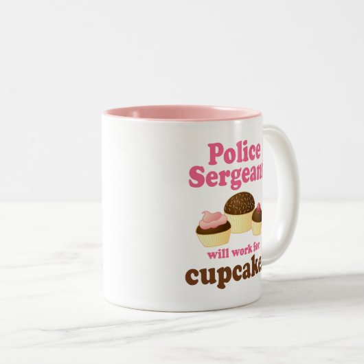 Lustiger Polizei-Sergeant Zweifarbige Tasse (VorderseiteRechts)