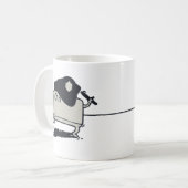 Lustiger Polizei-Spaß - Ctrl, das ESC-Schlüssel Kaffeetasse (Vorderseite Links)