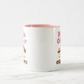 Lustiger Polizeibeamte Zweifarbige Tasse (Mittel)