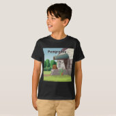 Lustiger Pomeranian auf Granit (Pomegranit) T-Shirt (Vorne ganz)