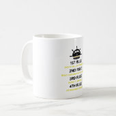 Lustiger Ponton-Boots-Kapitän Gift Boating Boat Kaffeetasse (Vorderseite Links)