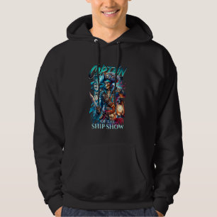 Lustiger Pontoon-Kapitän Motorboot-Vater-Pirat-Gra Hoodie