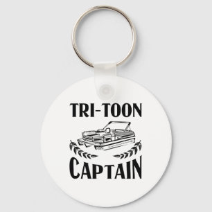 Lustiger Pontoonboot-Kapitän-Geschenk Männer Coole Schlüsselanhänger