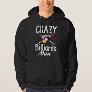Lustiger Pool Billard Slogan VERRÜCKTER BILLIARD M Hoodie