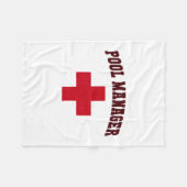 Lustiger Poolmanager Mädchen Camp Rettungsschwimme Fleecedecke (Vorderseite (Horizontal))