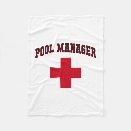 Lustiger Poolmanager Mädchen Camp Rettungsschwimme Fleecedecke (Vorderseite)