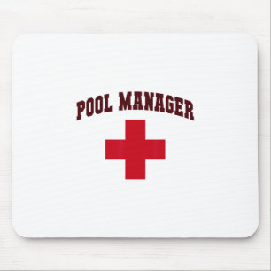 Lustiger Poolmanager Mädchen Camp Rettungsschwimme Mousepad