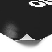 lustiger Pop mit Champagner-Shirt Poster (Ecke)
