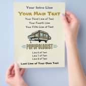 Lustiger Pop Up Camper Flyer (Hand)