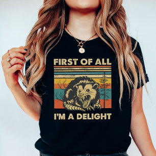 Lustiger Possum Retro Wald; „Ich bin ein Vergnügen T-Shirt