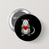 Lustiger Possum Valentinstag Spruch nicht Blumige  Button (Vorne & Hinten)