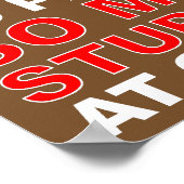 Lustiger Poster Schild für deine Dummheit (Ecke)