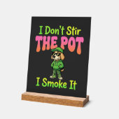 Lustiger Pot-Rauchender Hund Stoner Acrylschild (Winkel)